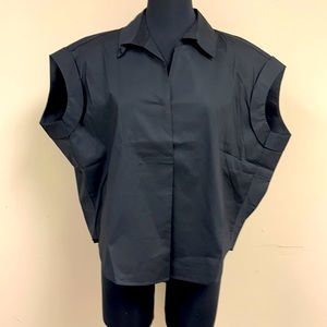 Alfani-Pleated Back Shirt Size S